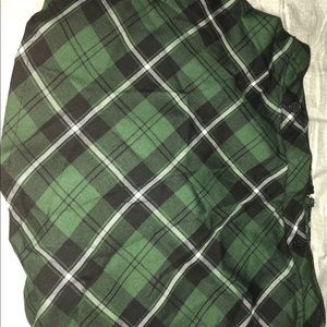 Royal Bones green plaid skirt